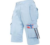 Nebulus Herren Cargo Short BOODY, Sommer Hose, Herren mit 6 Taschen, hellblau - M