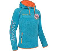 Nebulus Herren Fleecehoody Mill, Warmer Hoody, Kapuzenpullover, türkis - L