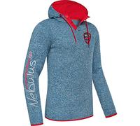 Nebulus Herren Fleecehoody Stitch, Warmer Hoody, Kapuzenpullover, Blue net - L