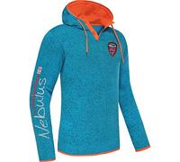 Nebulus Herren Fleecehoody Stitch, Warmer Hoody, Kapuzenpullover, türkis - XL