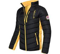 Nebulus Herren Jacke GRAFFITY, warme Outdoorjacke, praktische & vielseitige Übergangs- & Winterjacke, schwarz-gelb - S