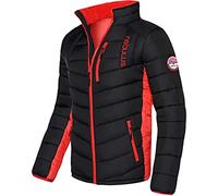 Nebulus Herren Jacke GRAFFITY, warme Outdoorjacke, praktische & vielseitige Übergangs- & Winterjacke, schwarz-rot - XXL