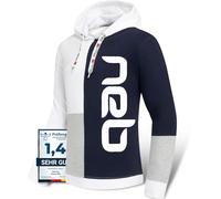 Nebulus Herren NEB, Pulli, Pullover, Sweatshirt, grau-Navy-weiß - S