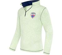 Nebulus Herren Pullover Kyle, Warmer Fleecepullover, Pulli aus Fleece mit Half Zip Reißverschluss, Lime-Navy - XL