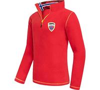 Nebulus Herren Pullover NARDY, Warmer Fleecepullover, Pulli aus Fleece mit Half Zip Reißverschluss, rot - M