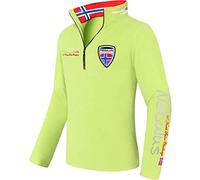 Nebulus Herren Pullover SKANDINAVIA, Warmer Fleecepullover, Pulli aus Fleece mit Half Zip Reißverschluss, Lime - L