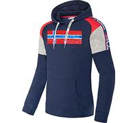 Nebulus Herren Sweater Nebraska, Hoody, praktischer Kapuzenpulli, Navy - L