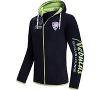 Nebulus Herren Sweatjacke CLUBLOUNGE, Jacke, praktische Kapuzenjacke, schwarz - 3XL