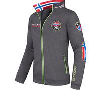 Nebulus Herren Sweatjacke Comeback, Übergangsjacke, lässige Jacke, dunkelgrau_Mel - 3XL