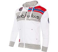 Nebulus Herren Sweatjacke NAPA, Übergangsjacke, Freizeitjacke, weiß, Größe XXL