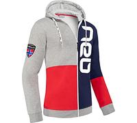 Nebulus Herren Sweatjacke NEBSTER, Jacke, praktische Kapuzenjacke, rot-Navy-grau - L