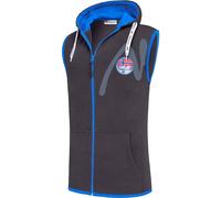 Nebulus Herren Weste NORVI, leichte Kapuzenweste, armellose Jacke (DE/NL/SE/PL, Alphanumerisch, L, Regular, Regular, schwarz-kobalt)