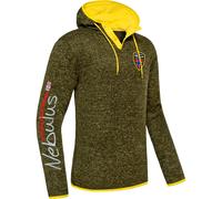 Nebulus Herren Fleecehoody Stitch, Warmer Hoody, Kapuzenpullover, Gap Green - XXL