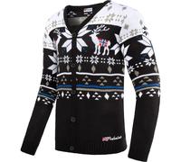 Nebulus Herren Norweger Strick Cardigan Scape, Norwegerjacke, vielseitig, schwarz - XL