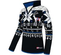 Nebulus Strickpullover mit Fell Fria Damen, schwarz-wei - S(36)