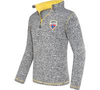 Nebulus Herren Pullover Kyle, Warmer Fleecepullover, Pulli aus Fleece mit Half Zip Reißverschluss, Antra-gelb - L