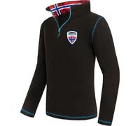 Nebulus Herren Pullover NARDY, Warmer Fleecepullover, Pulli aus Fleece mit Half Zip Reißverschluss, schwarz - XL