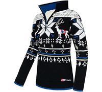 Nebulus Strickpullover mit Fell Fria Damen, schwarz_wei - XL(42)