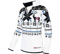 Nebulus Strickpullover mit Fell Fria Damen, wei-schwarz - XL(42)