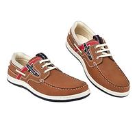 Nebulus T155 - Leder-Bootsschuhe Riva (Modell: P5776 - Herren, Hellbraun; Schuhgröße: 42)