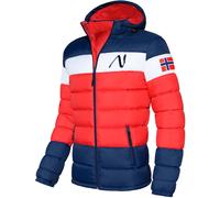 Nebulus Herren Jacke MIXUP, warme Outdoorjacke, praktische & vielseitige Übergangs- & Winterjacke, rot-blau - L