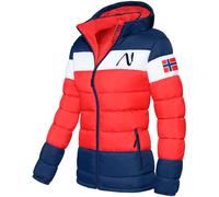 Nebulus Damen Jacke MIXUP, warme Outdoorjacke, praktische & vielseitige Übergangs- & Winterjacke, rot-blau - M/38