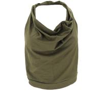 Neckholder Top, rückenfreies Goa Psytrance, elastisch, Damen, olivgrün