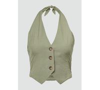 Neckholder-Weste aus Leinenmix 44 grün 2166447.7297.44