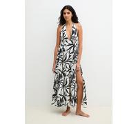 Neckholderkleid MARC O'POLO, Damen, Gr. L, N-Gr, weißer print, Obermaterial: 100% Viskose, lang, Neckholder, Kleider, mit Allover-Print (70590721-L) weißer print