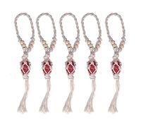 Necklace Cord, 5 Stück, Baumwoll - Seil mit verstellbarem Verschluss, Kristallanhänger Halter - Handgeflochten, langlebig, ideal für DIY Schmuckherstellung und Ersatz (Verrotten)