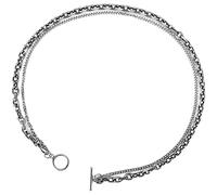 Necklace Halskette Ketten Schmuck Herren Frauen Anhänger Necklacedoppellagige Halskette Schlüsselbeinkette Vintage Hochzeitsfeier Ot Schnalle Doppelkette 45Cm