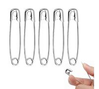 NECXON 50 Stück Sicherheitsnadeln, 45 mm, Starke Windelnadeln, Kiltnadel aus vernickeltem Stahl, Sicherheitsnadeln für Kleidung, DIY-Schmuck, Kunst & Handwerk