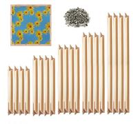 Needlepoint Stretcher Bar Set 5 Größen Keilrahmen aus Holz Stickrahmen Set für Nadelspitze mit Reißzwecke für Stickerei Handarbeitsprojekte 15/20/25/30/40cm