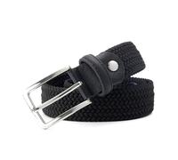 NEFLUM Gewebter elastischer Gürtel für Herren, 3,4cm breit, lässiger Jeansgürtel, Outdoor-Sportgürtel für Bekleidungszubehör, Schwarz, 100cm
