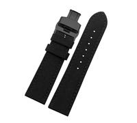 NEFLUM Nylon + Leder-Uhrenarmband 19 mm 20 mm 22 mm 23 mm 24 mm Armband, wasserdichtes Uhrenarmband aus Segeltuch für Herren,23mm