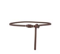 NEFLUM Pu-Leder dünner Taillengürtel Damen Rockgürtel dünner Gürtel Kleid Jeans bunter dekorativer Freizeitgürtel, Kaffee, 110x1cm
