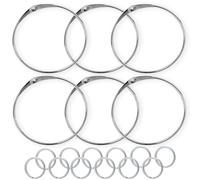 Neikafan 6 Stk Warenring 120mm Schlüsselring Groß,12 Stk 30mm Schlüsselring Schlüsselringe Groß Metallring zum öffnen für Markierungshemdchen zum Aufhängen Schlüsseln Kleidung Tasche