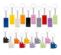 Neikafan Schlüsselanhänger Bausteine 20 Stück Leg Keychain Schlusselringe