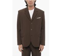 Neil Barrett Slim-Fit Blazer mit Revers, 3 Knöpfen und Seitenschlitzen - Braun ES 46