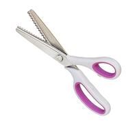 NEJLSD Zackenschere für Stoff, ultra-scharfe Komfortgriffe, Schneiderei, Zickzackschere, Nähschere, professionelle Handarbeit, Schneiderei, Grau