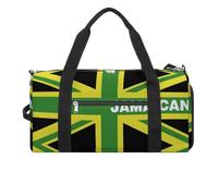 NELife Reisetasche mit Schuhfach, für Damen und Herren, viktorianischer Gothic-Stil, Totenkopf-Design, Schwarz, Jamaikanische Flagge, Einheitsgröße