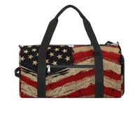 NELife Reisetasche mit Schuhfach, für Damen und Herren, viktorianischer Gothic-Stil, Totenkopf-Design, Schwarz, Amerika Flagge, Einheitsgröße