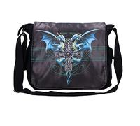 Nemesis Now Dragon Duo Anne Stokes Kuriertasche, 33 cm, schwarz, PU und Leinen, 40 cm