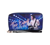 Nemesis Now Damen-Geldbörse Elvis The King of Rock and Roll Blau 19 cm