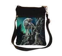 Nemesis Now Guidance Lisa Parker Schultertasche, 23 cm, Grau, PU und Segeltuch, Einheitsgröße
