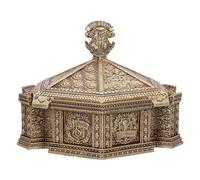 Nemesis Now Schmuckkästchen Harry Potter Hogwarts, Gold Harz handbemalt, Lizenzprodukt, 13x18 cm