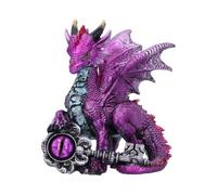 Nemesis Now Keeper of The Key Dragon Figur, handbemalt, Fantasy-Dekoration, Lila
