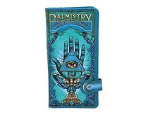 Nemesis Now Palmistry Geldbörse mit Prägung, 18,5 cm, Polyurethan, Blau