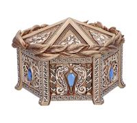 Nemesis Now Pandora's Box 11 cm, Harz, Gold, Gothic-Accessoire- & Schmuckkästchen, griechische Mythologie, Heimdekoration, goldene Details mit rotem Velours-Innenraum, gegossen aus feinstem Harz,