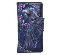 Nemesis Now Ravens Flight Geldbörse, geprägtes Blumenmuster, 18,5 cm, Schwarz